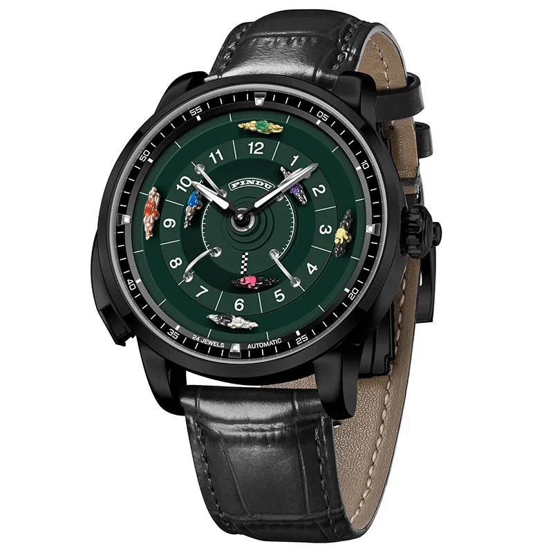 Men's Mechanical Watch Stainless Steel NH35 Watch Racing Roulette Men's Top Brand Luxury Rotary Sapphire Glass Watch Waterproof