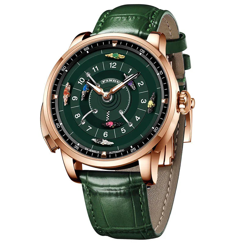 Men's Mechanical Watch Stainless Steel NH35 Watch Racing Roulette Men's Top Brand Luxury Rotary Sapphire Glass Watch Waterproof