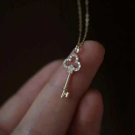 GOLDtutu 9k Gold Key Pendant, Classic, Casual, Simple, Europe And America, Real K Gold, Kj285