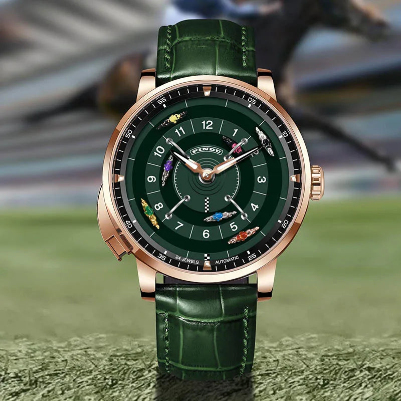 Men's Mechanical Watch Stainless Steel NH35 Watch Racing Roulette Men's Top Brand Luxury Rotary Sapphire Glass Watch Waterproof